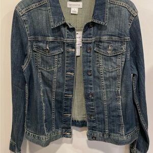 Liz Claiborne Rainwash Jean Jacket Women Size L NWT